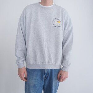 VTG '90S Jerzees Gray American Legion Auxiliary Eagle Southgate Foe 2148 Sweater